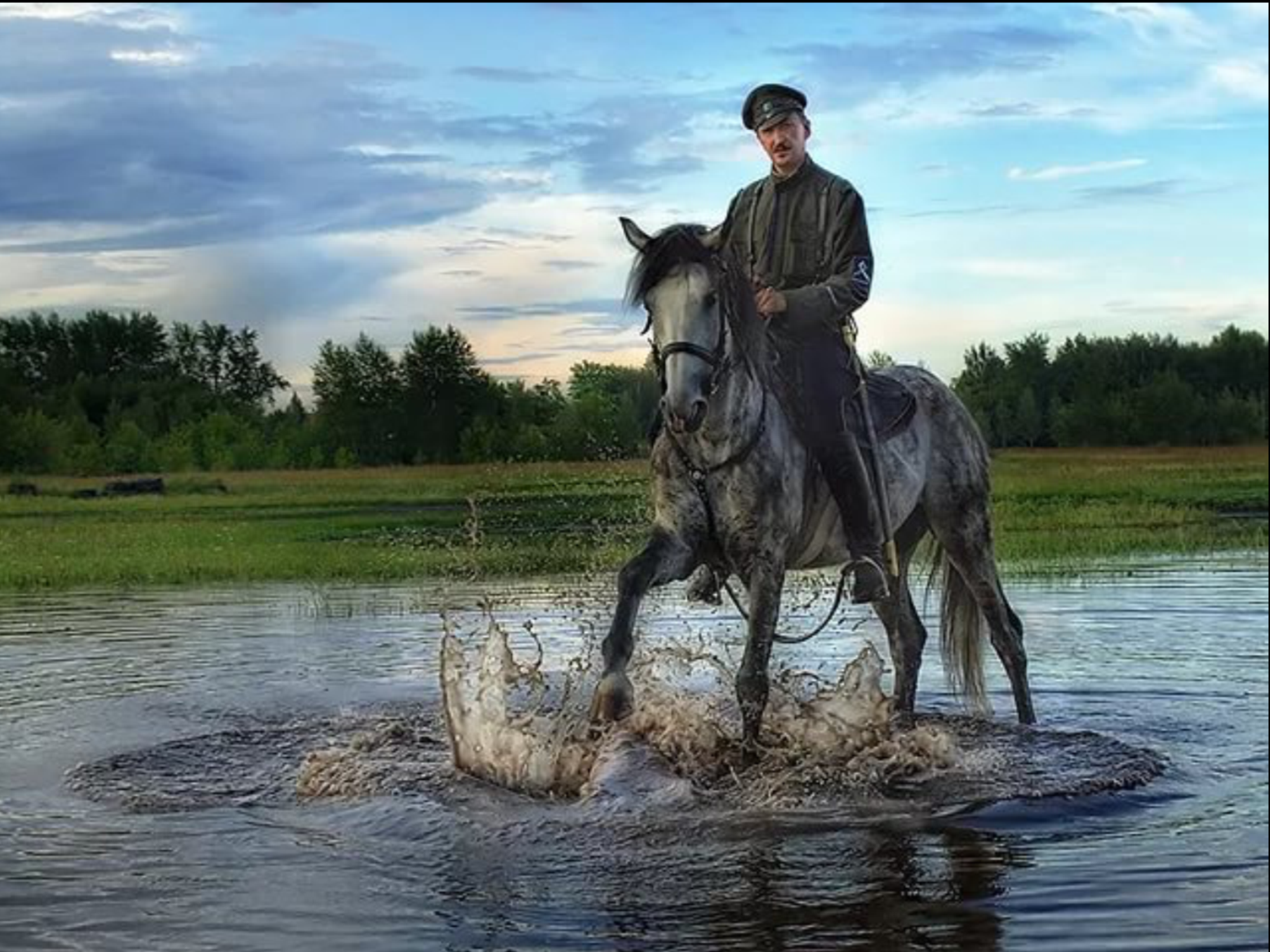 казаки на реке